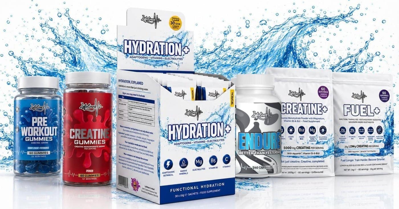 The Lyfelinez range: hydration, energy, strength and daily minerals.