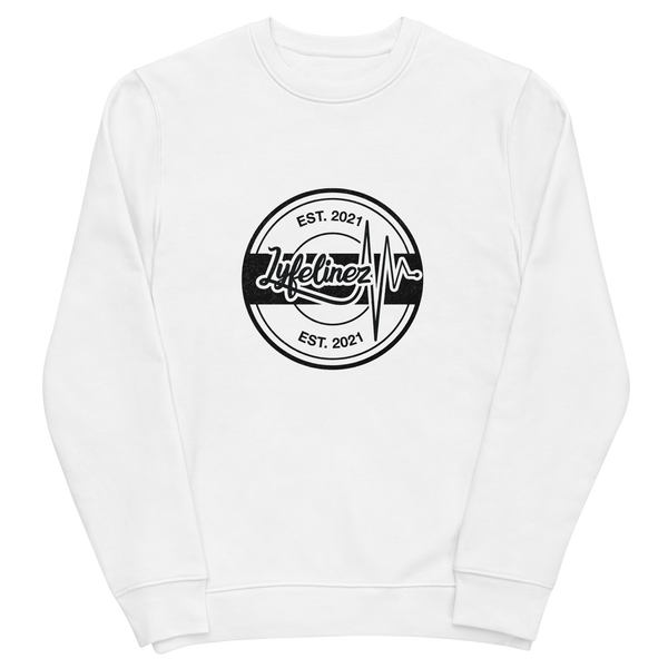 White Circle Block Design Unisex eco sweatshirt