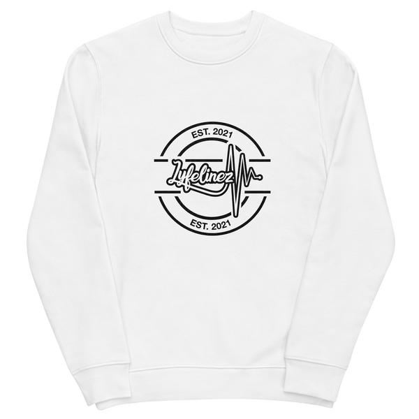 White Circle Design Unisex eco sweatshirt