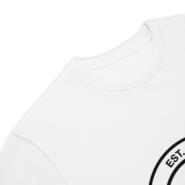 White Circle Design Unisex eco sweatshirt